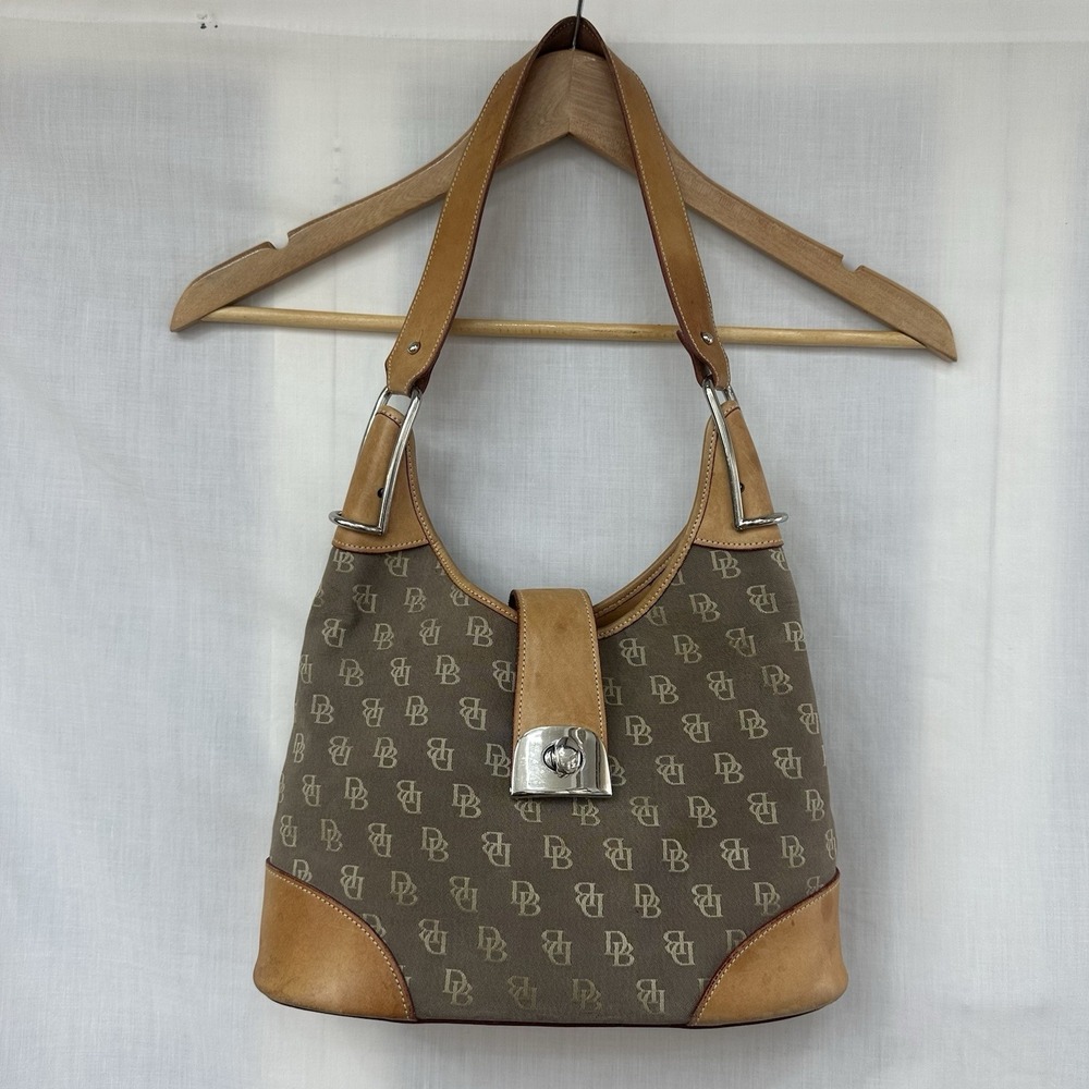 Dooney & Bourke Brown/Tan Signature Hobo